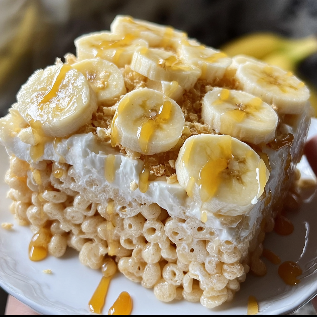 A delicious dessert made with bananas and cereal.