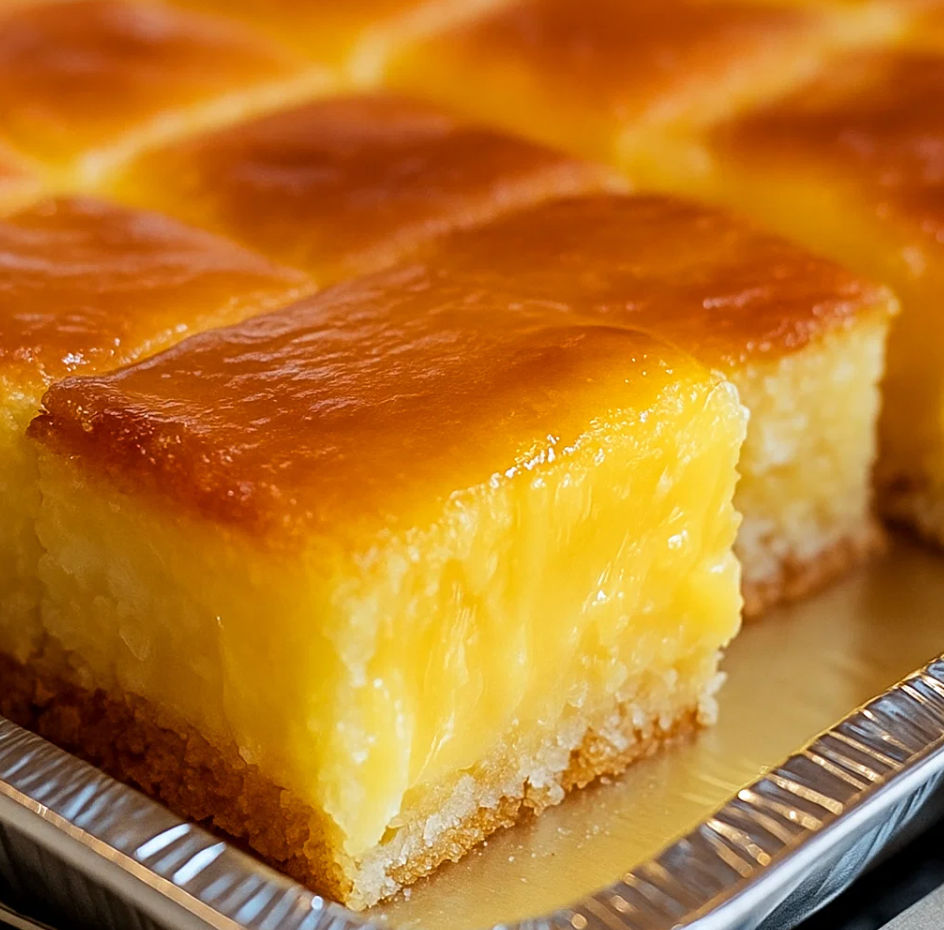 A close-up of a cake with a yellow filling, sitting on a silver platter.