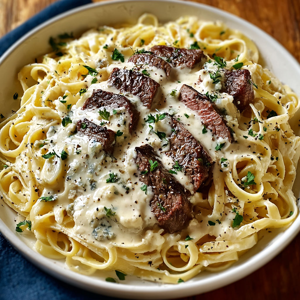 A bowl of pasta with meat and cheese on top.