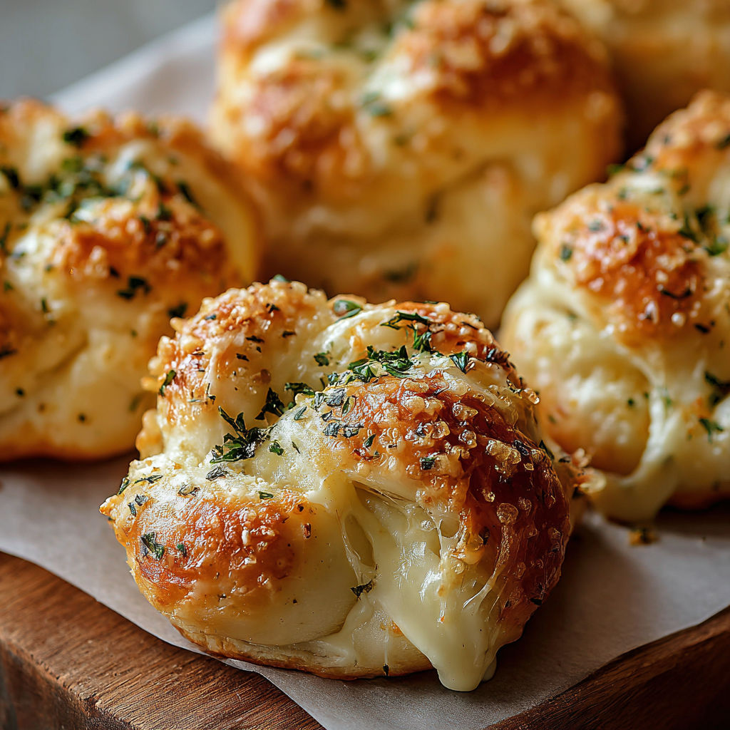 A plate of cheese-filled pastries, also known as calzones, are displayed on a wooden table.