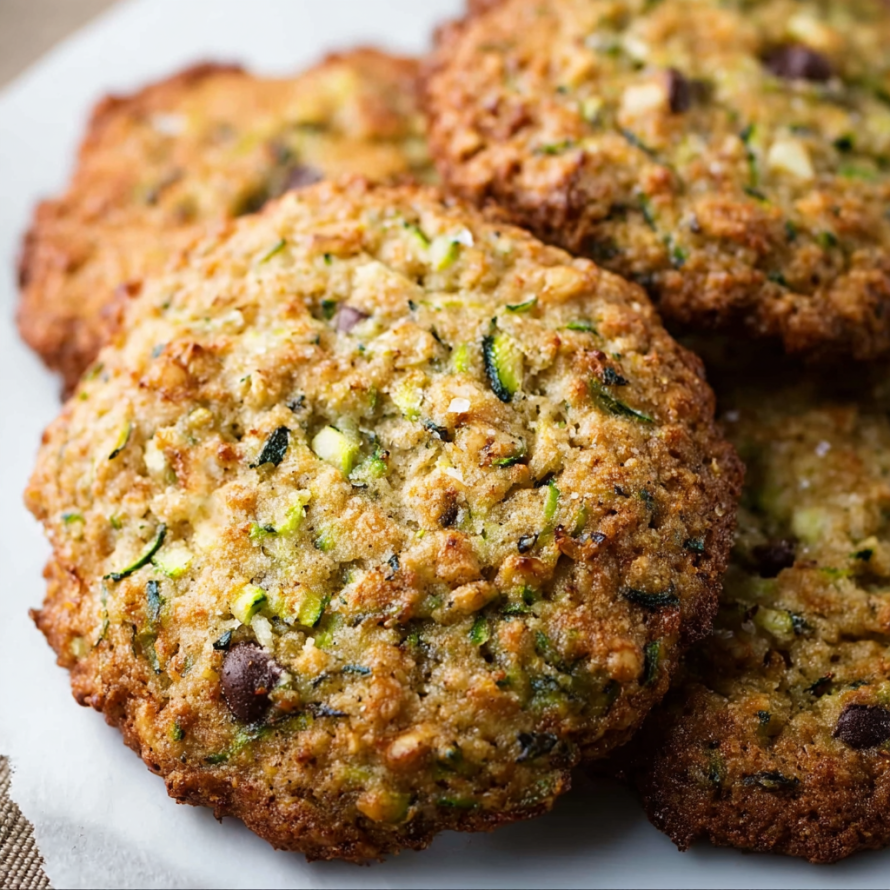 A plate of Keto Zucchini Chip Cookies, ready to be enjoyed.