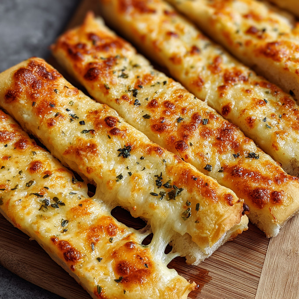 A delicious homemade cheesy breadsticks recipe.