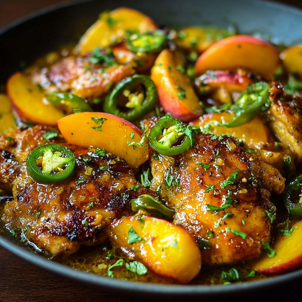 A bowl of chicken with peppers and onions, possibly a chicken stir fry dish.