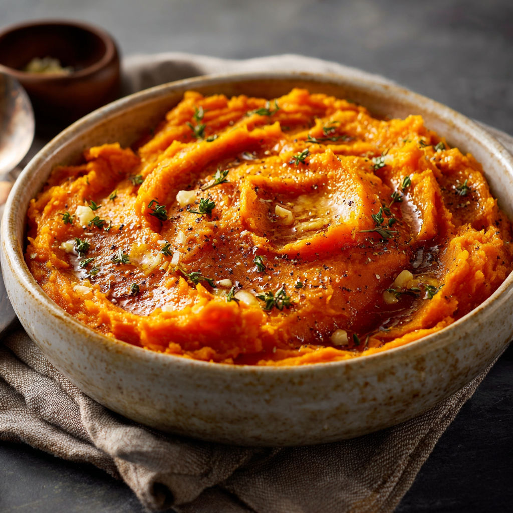 A bowl of roasted carrots with spices and herbs, ready to be served.