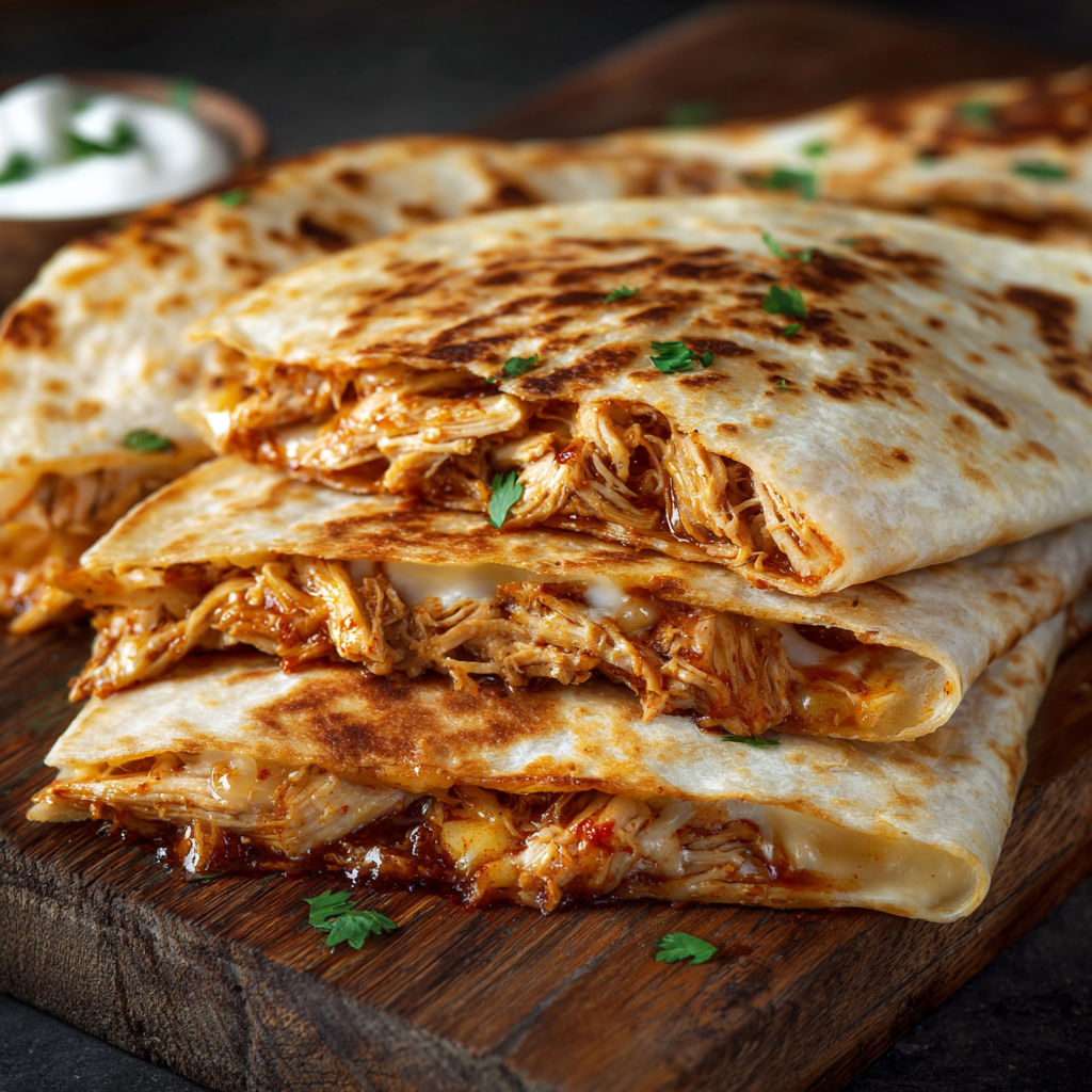 A delicious chicken enchilada is served on a wooden platter.