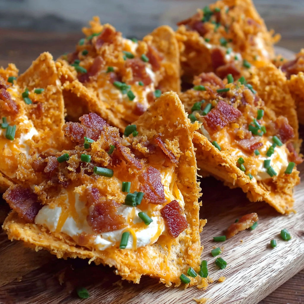 A delicious bacon and cheese quesadilla is served on a wooden platter.
