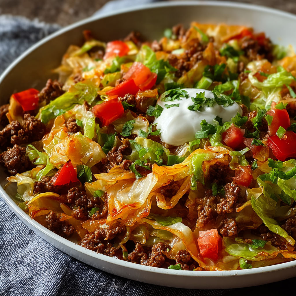 A bowl of beef and vegetable stir fry, including tomatoes, lettuce, and cheese.