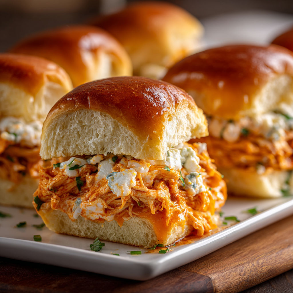 A plate of sandwiches with a variety of fillings, including chicken, cheese, and blue cheese.