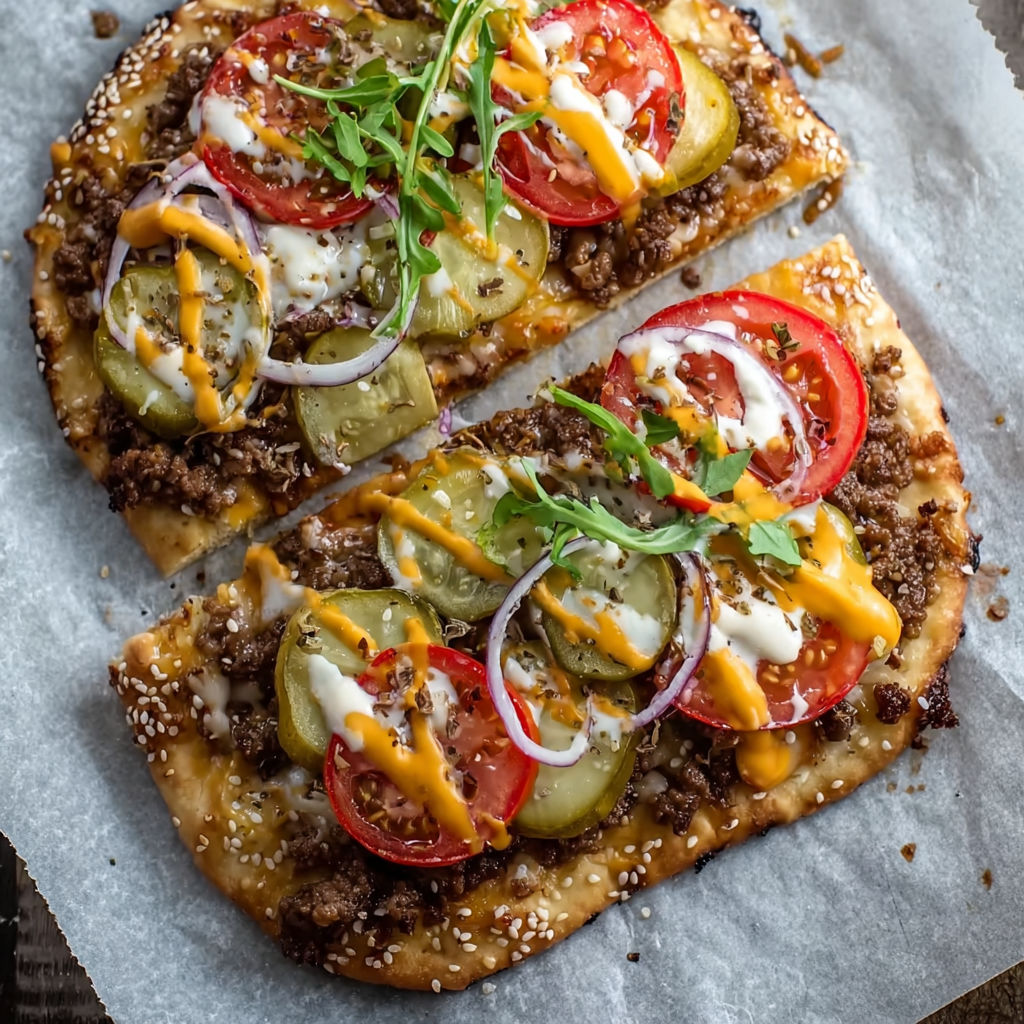 A slice of pizza with tomatoes, onions, and meat on top.
