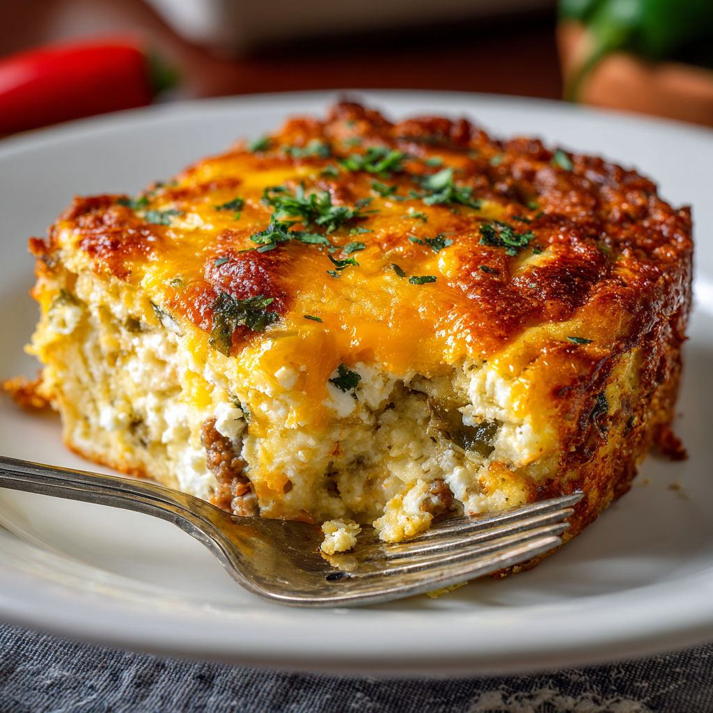A slice of quiche is served on a white plate, accompanied by a fork.