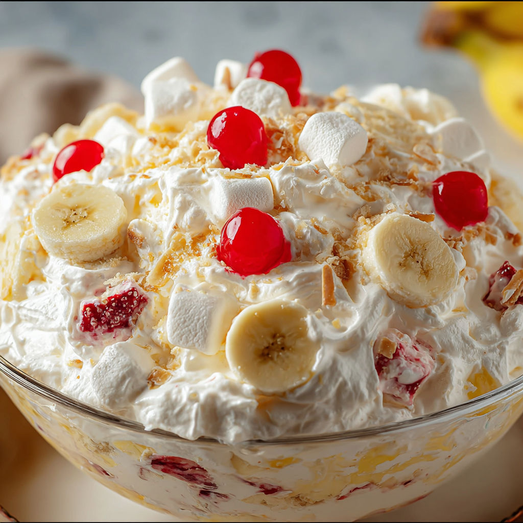 A delicious dessert with bananas, strawberries, and whipped cream.