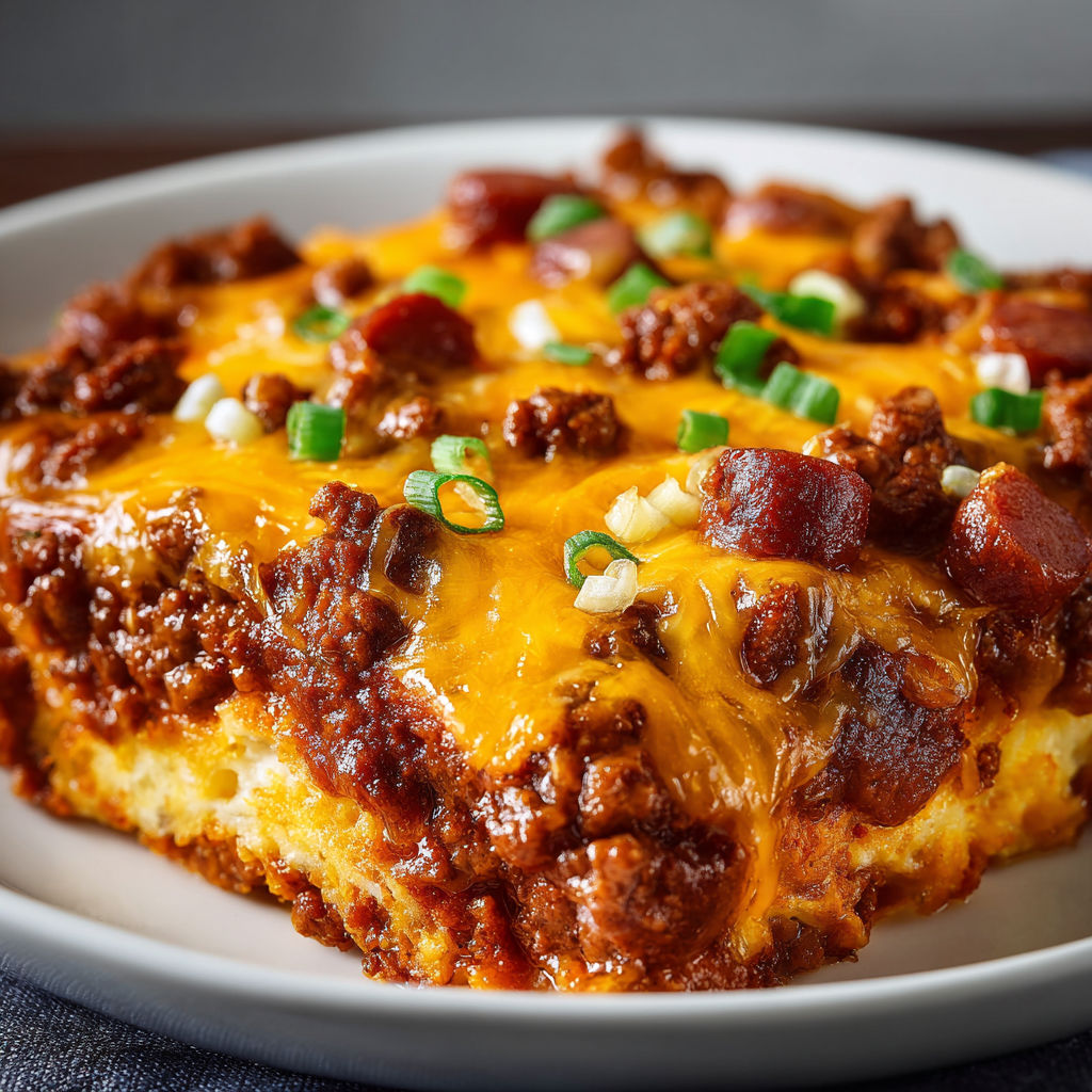 A plate of chili cheese fries with a generous amount of cheese and chili.