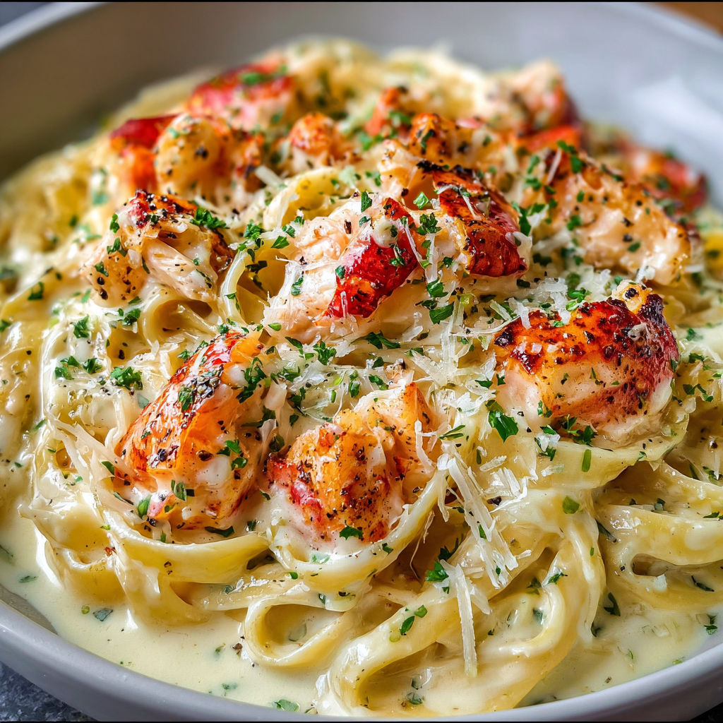 A bowl of pasta with shrimp and cheese, served with a side of garlic bread.