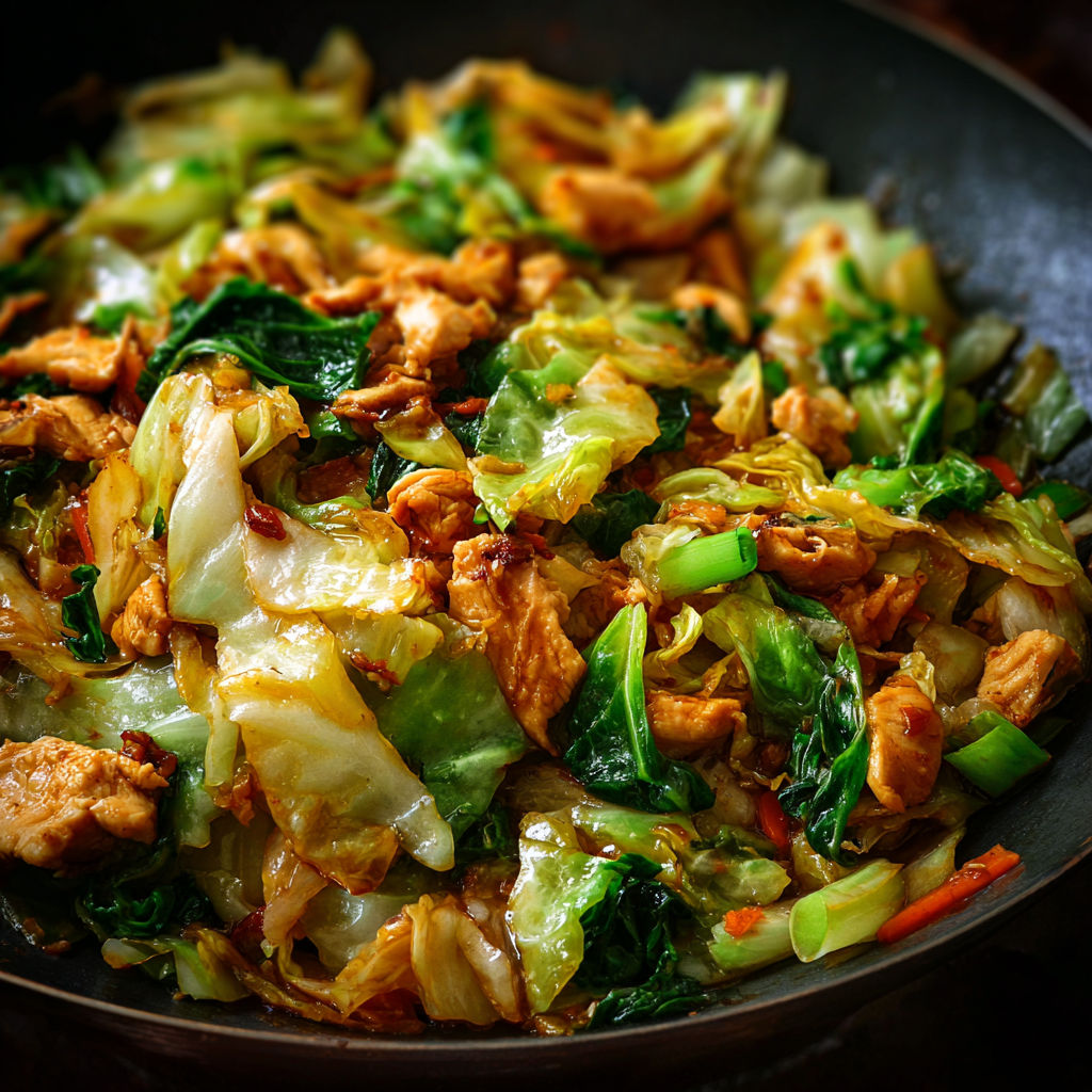 A pan of stir fry vegetables, including broccoli and cabbage, is ready to be served.