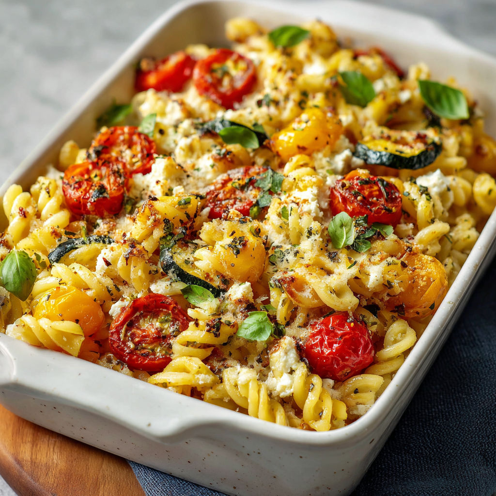 A dish of pasta with tomatoes, spinach, and cheese, served in a white bowl.