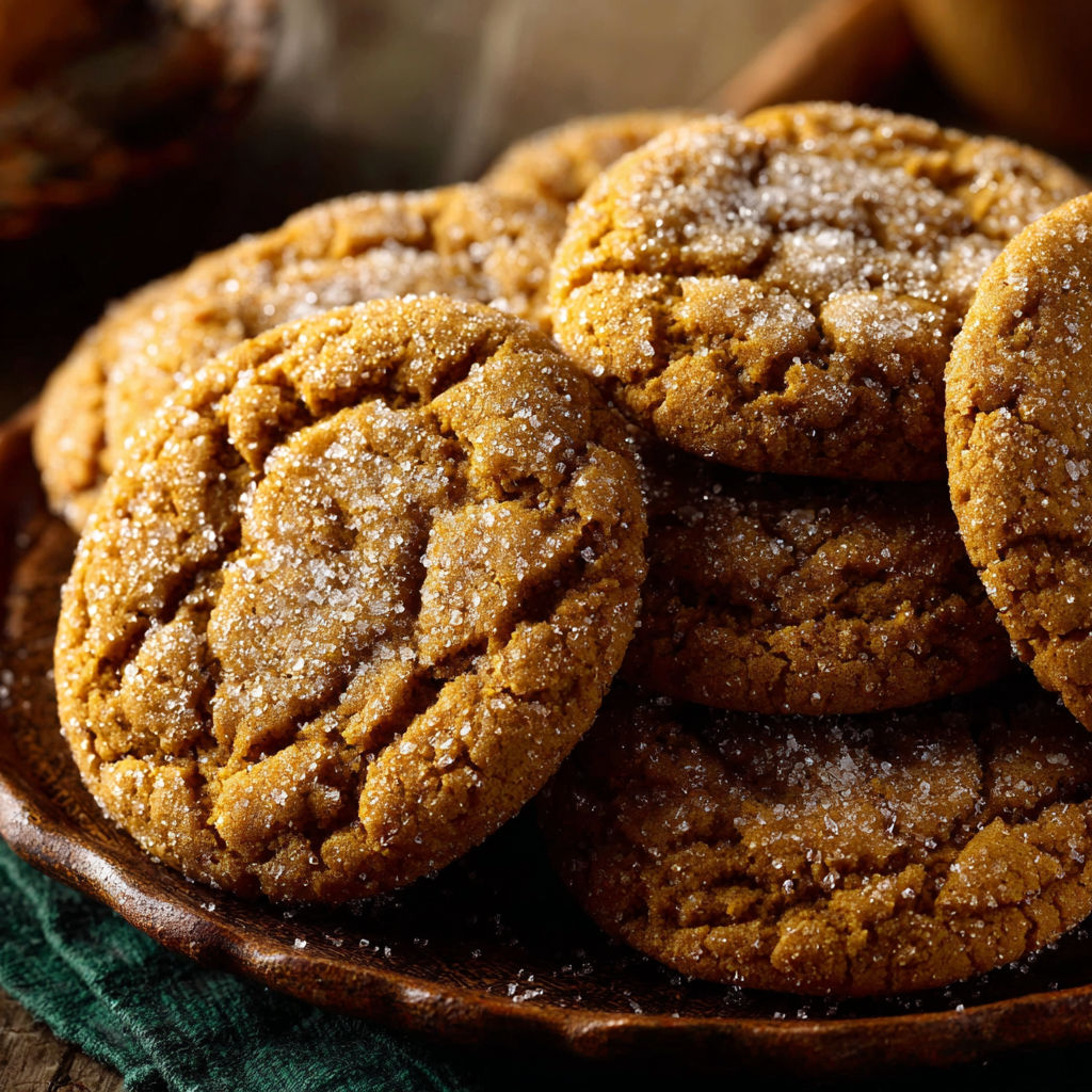 A plate of sugar cookies with a sprinkle of powdered sugar on top.