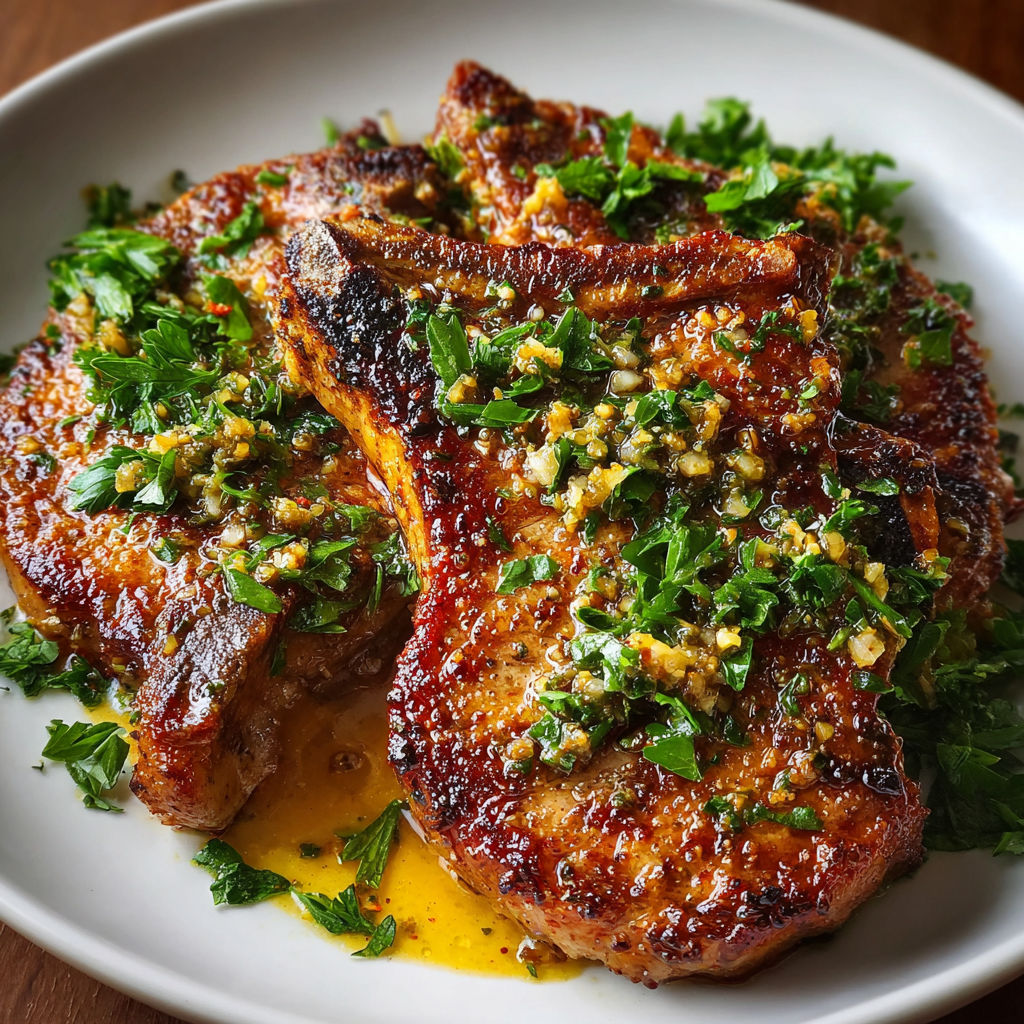 A plate of grilled meat with a yellow sauce, possibly a barbecue sauce, is served on a wooden table.