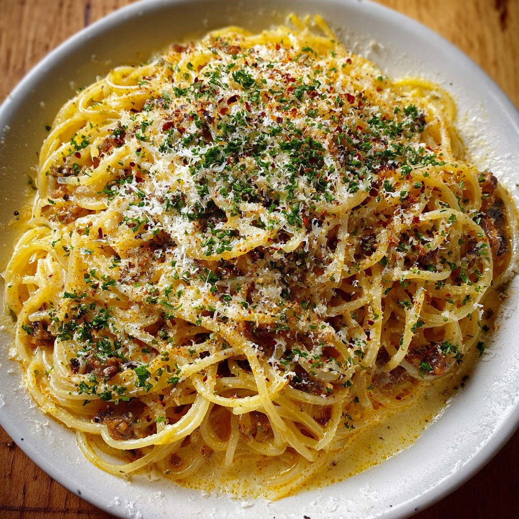A bowl of spaghetti with meat sauce and cheese on top.