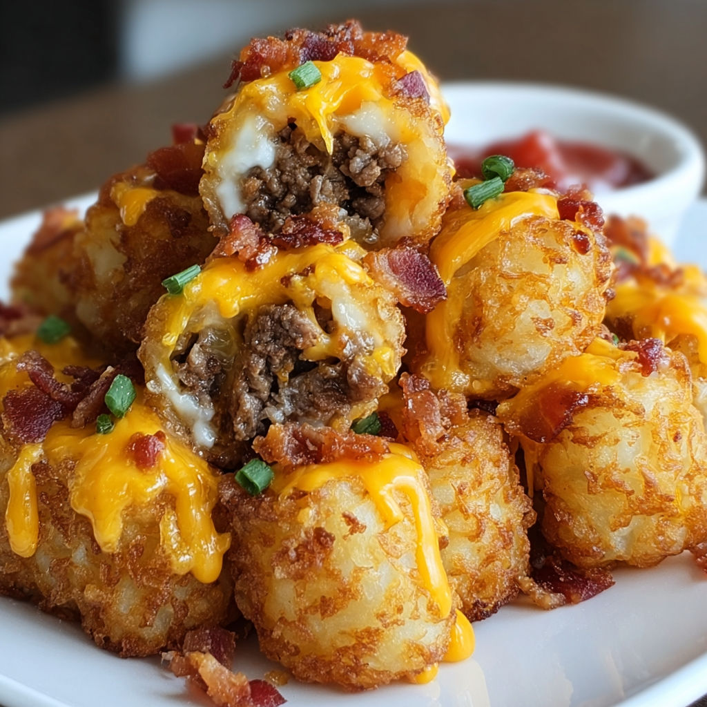A plate of bacon and cheese stuffed pork is served on a table.