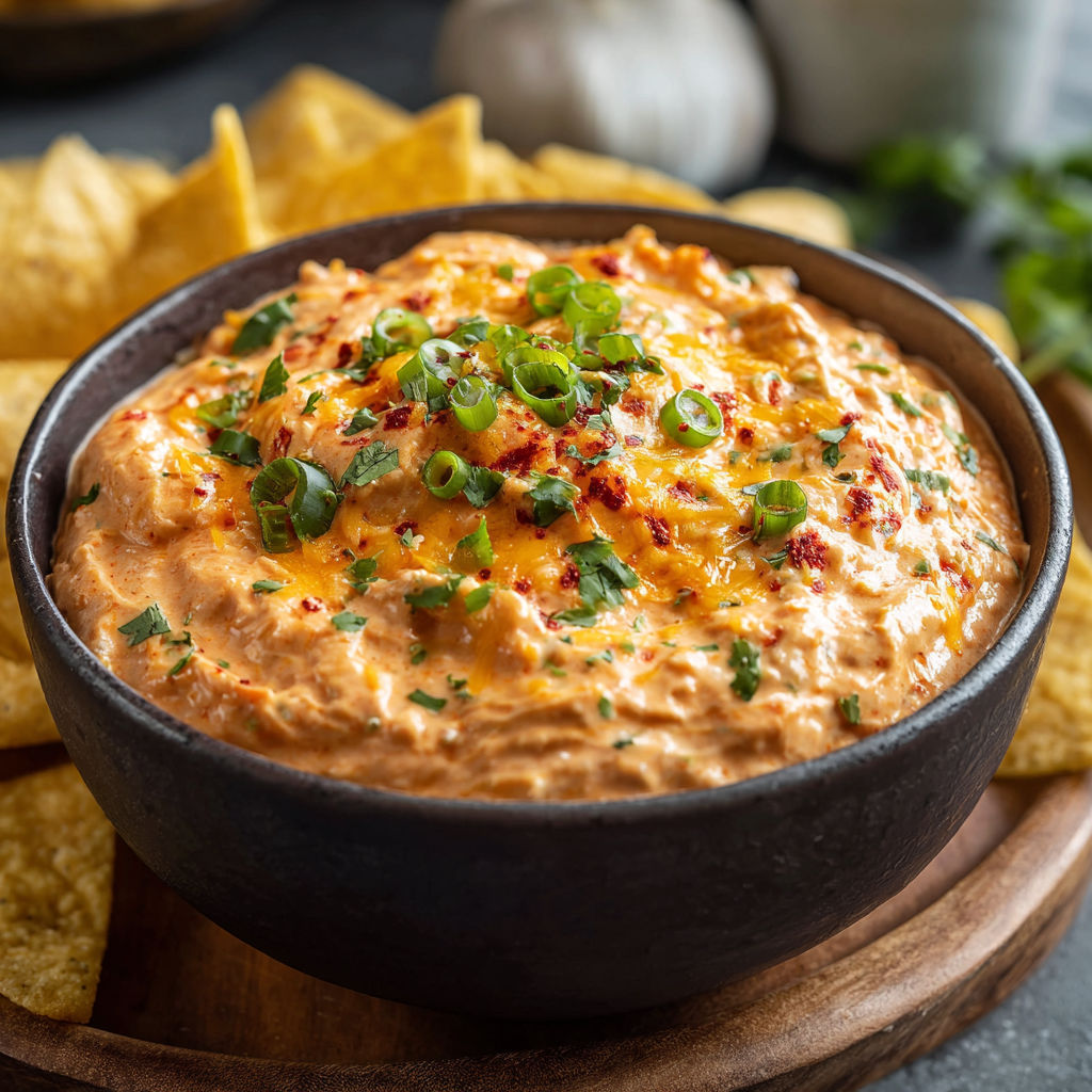 A bowl of dip with chips and a spoon.