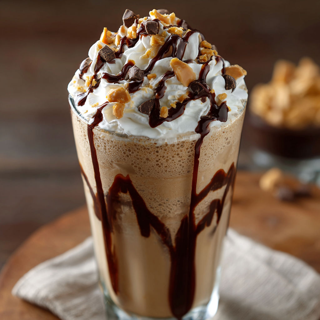 A glass of chocolate milk with whipped cream and chocolate chips on top.