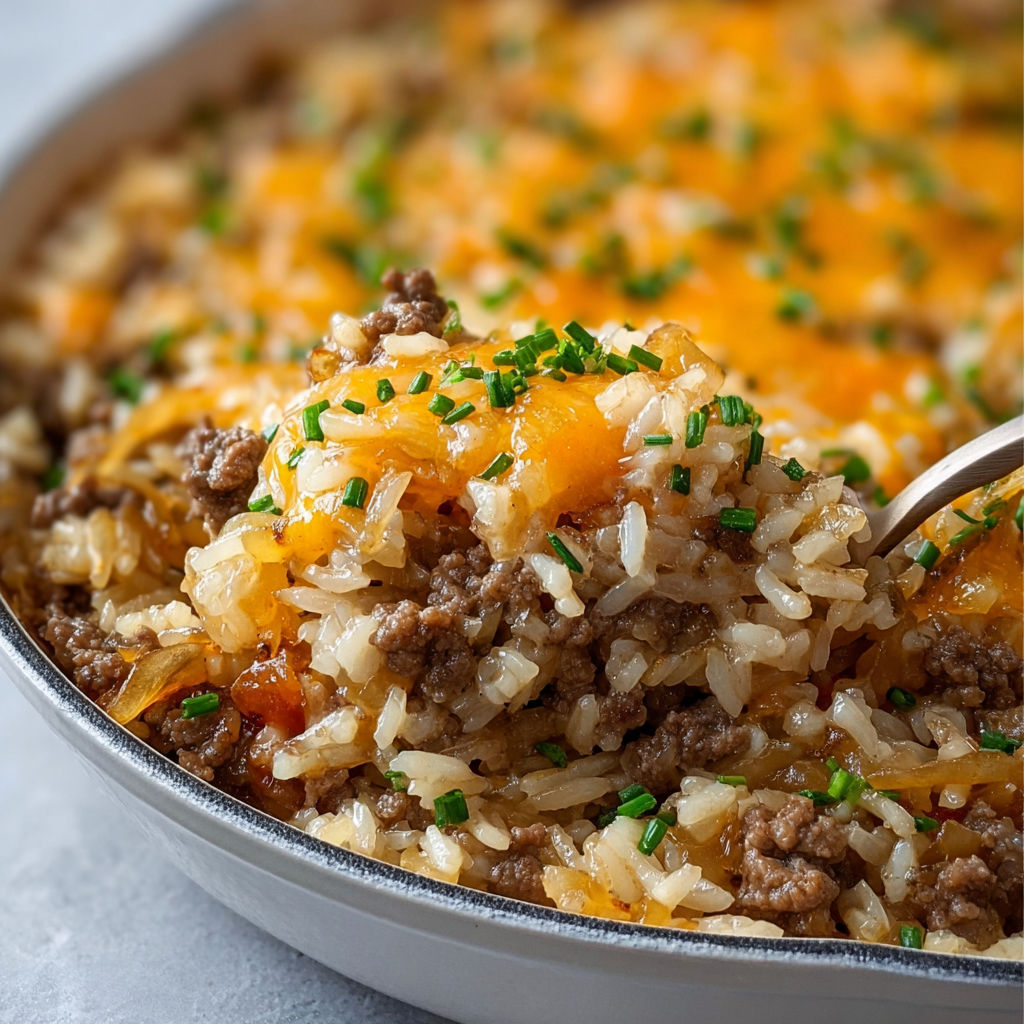 A delicious meal of rice and meat in a silver bowl.