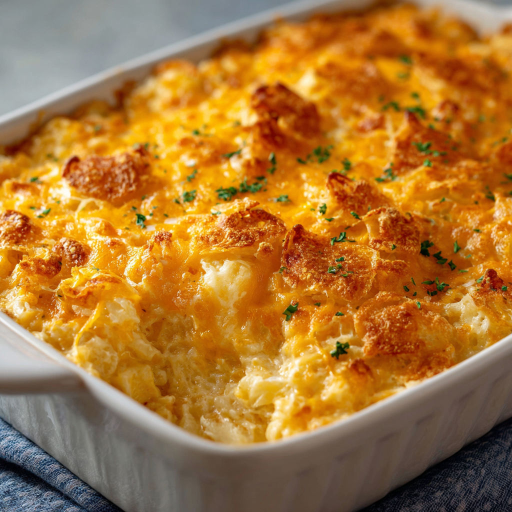 A white bowl filled with a delicious casserole dish.