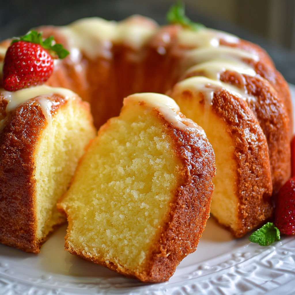 A cake with strawberries and cream on top.