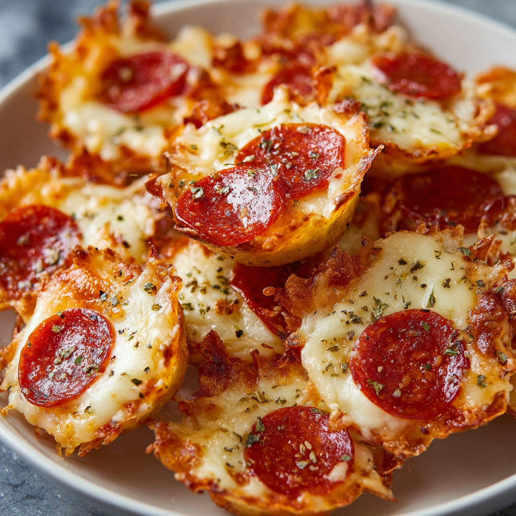 A plate of pepperoni and cheese bites.