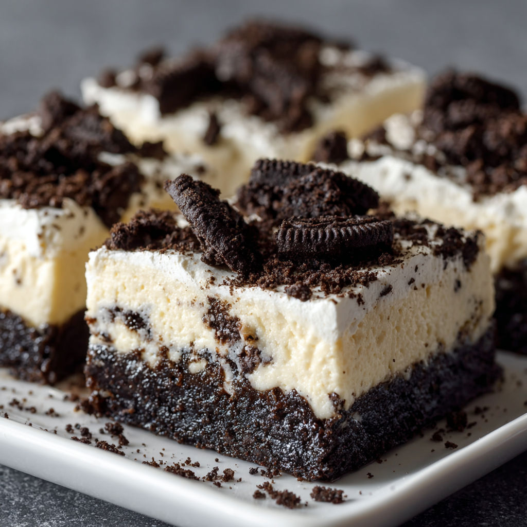 A plate of chocolate and vanilla ice cream with Oreo cookies on top.