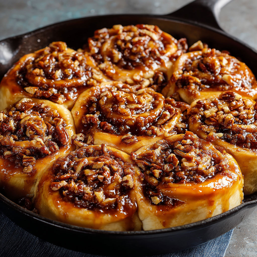 A pan of delicious looking cinnamon rolls, ready to be served.