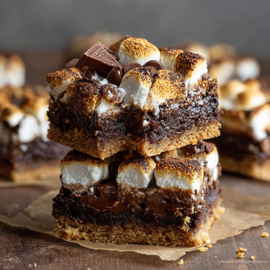 A delicious dessert made with marshmallows and chocolate.