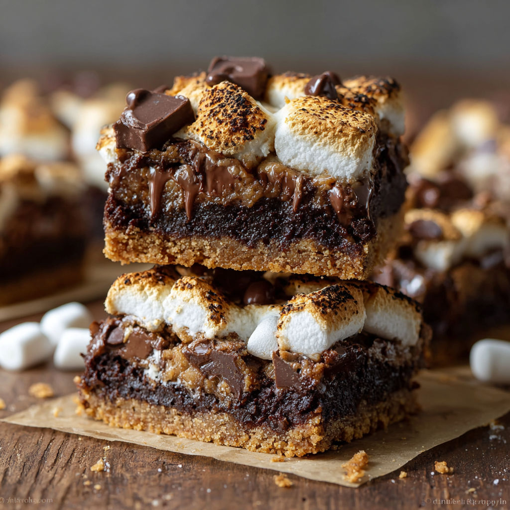 A delicious dessert made with marshmallows and chocolate.