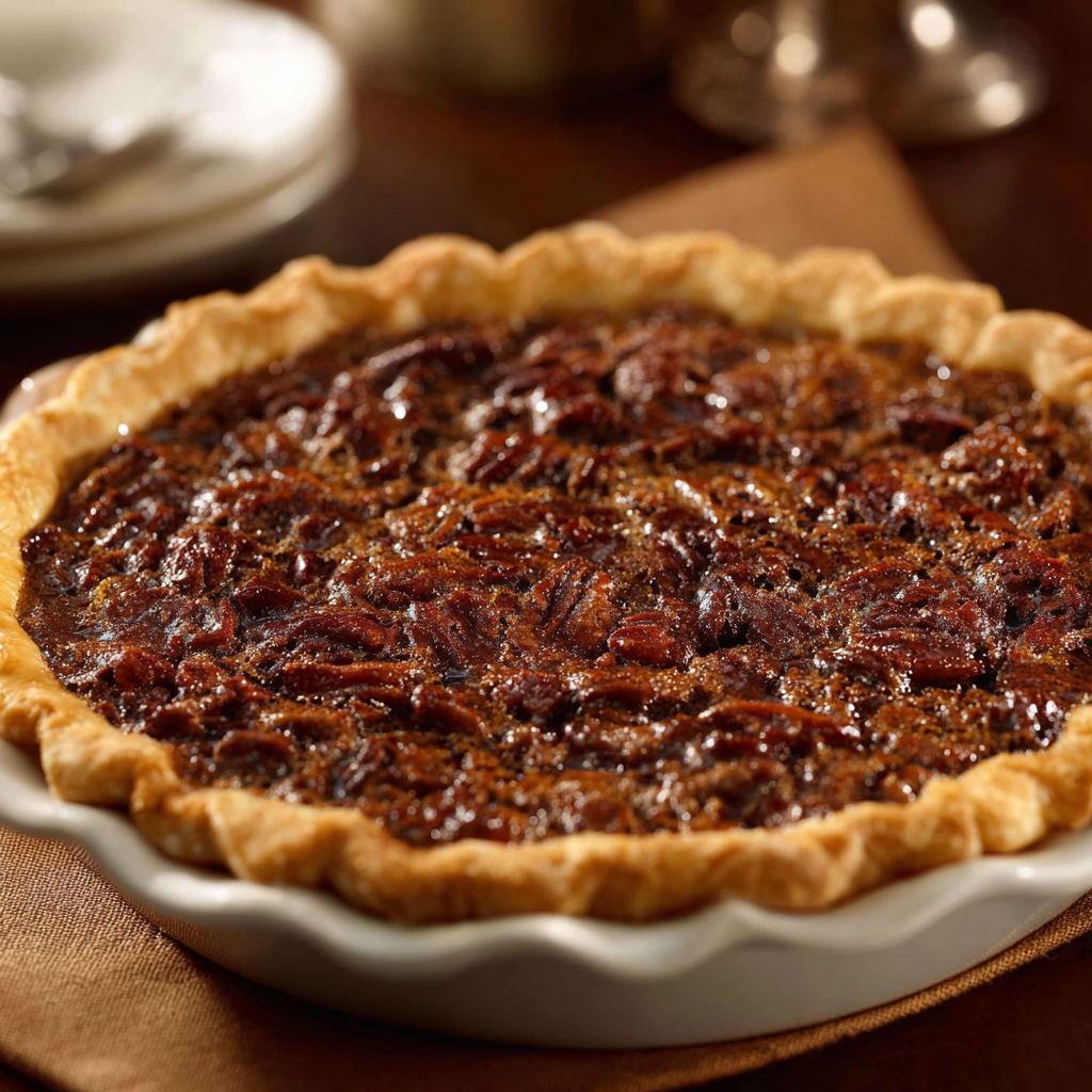 A delicious homemade apple pie with a golden brown crust and a generous amount of apples.