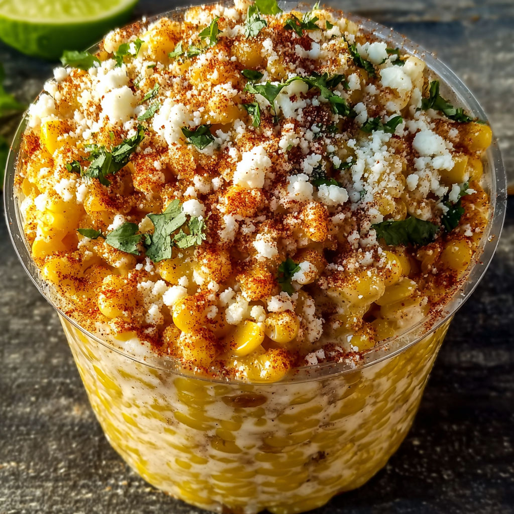 A bowl of Mexican food with cheese, corn, and spices.