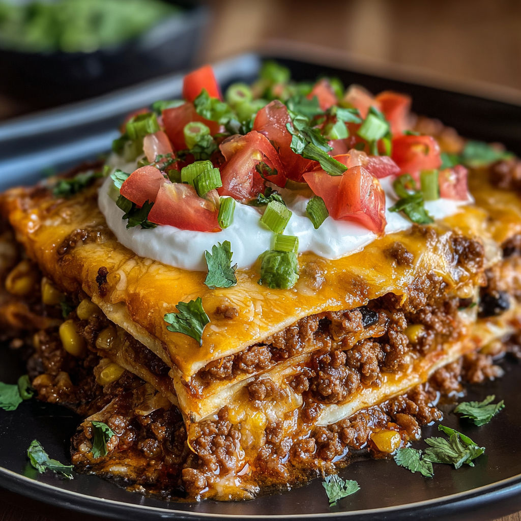 A delicious meal of chicken enchiladas with tomatoes and cheese on a plate.