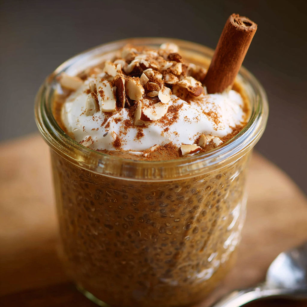 A glass of caramel sauce with a cinnamon stick on top.