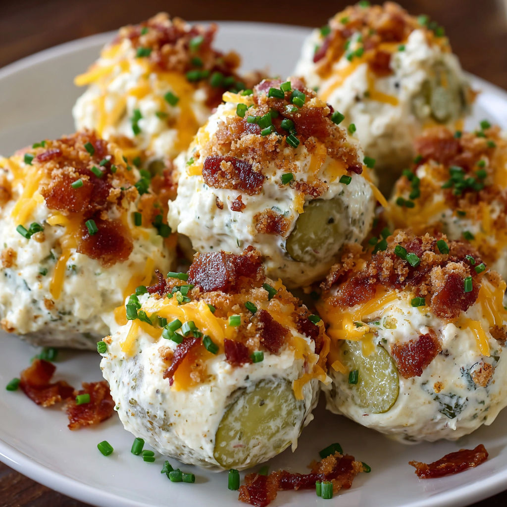 A plate of bacon wrapped potatoes with cheese and herbs.