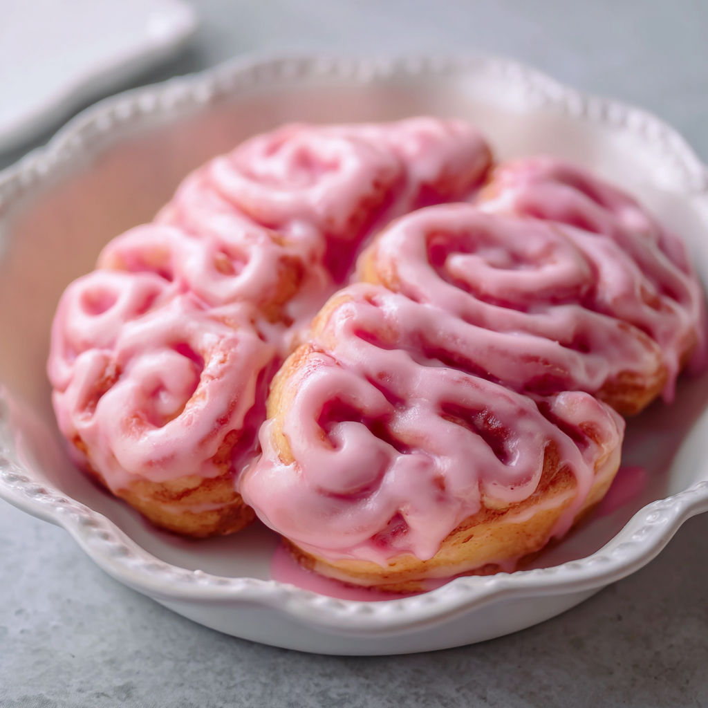 A plate of cinnamon roll brains, a dessert with a creative name and a delicious appearance.
