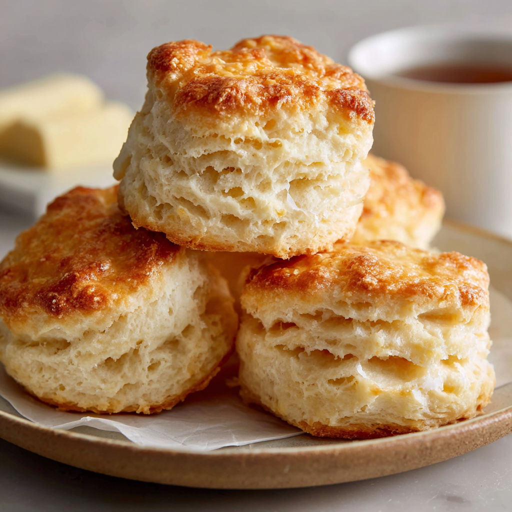 A plate of biscuits with a cup of tea.
