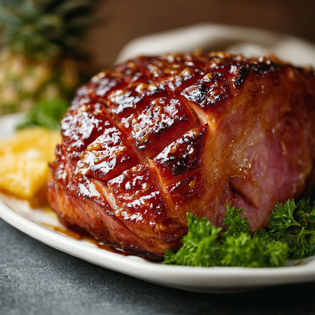 A delicious roast beef dinner with a side of pineapple.
