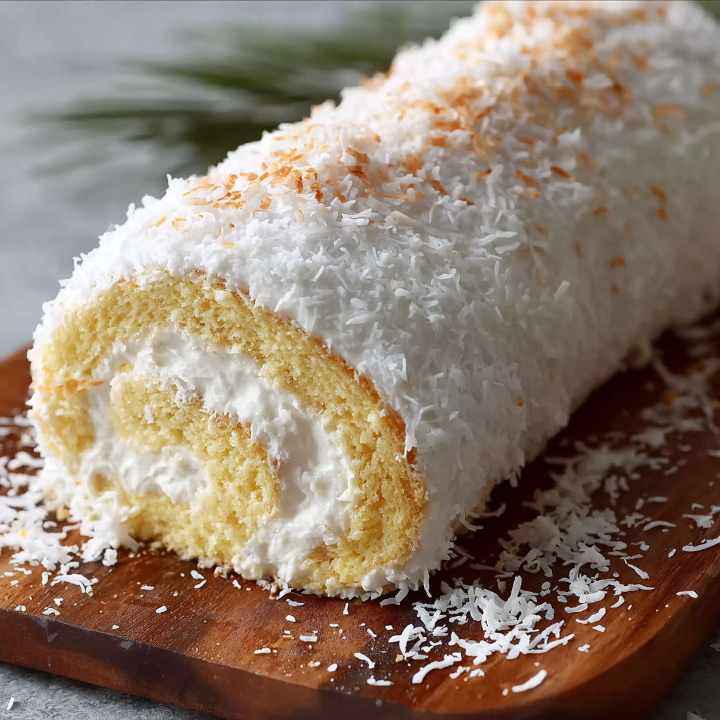 A delicious dessert roll with white frosting and orange sprinkles.