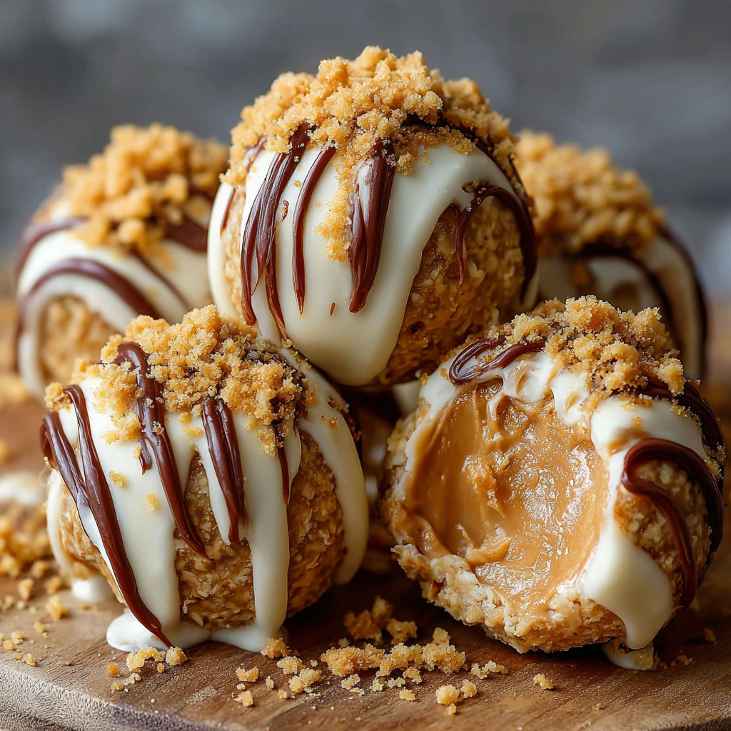 A close-up of a delicious dessert made from a peanut butter cheesecake recipe.