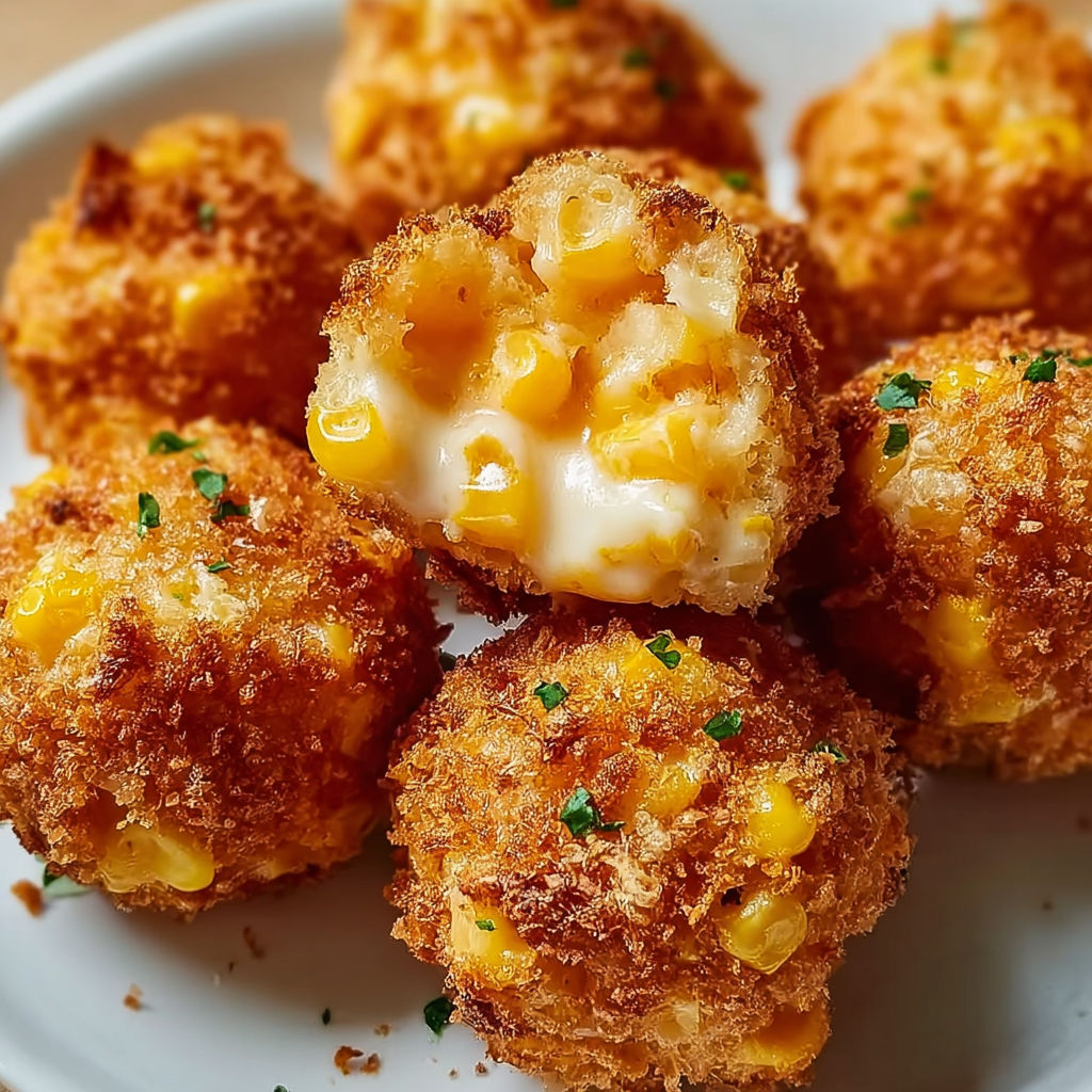 A plate of corn dogs with cheese and corn on top.