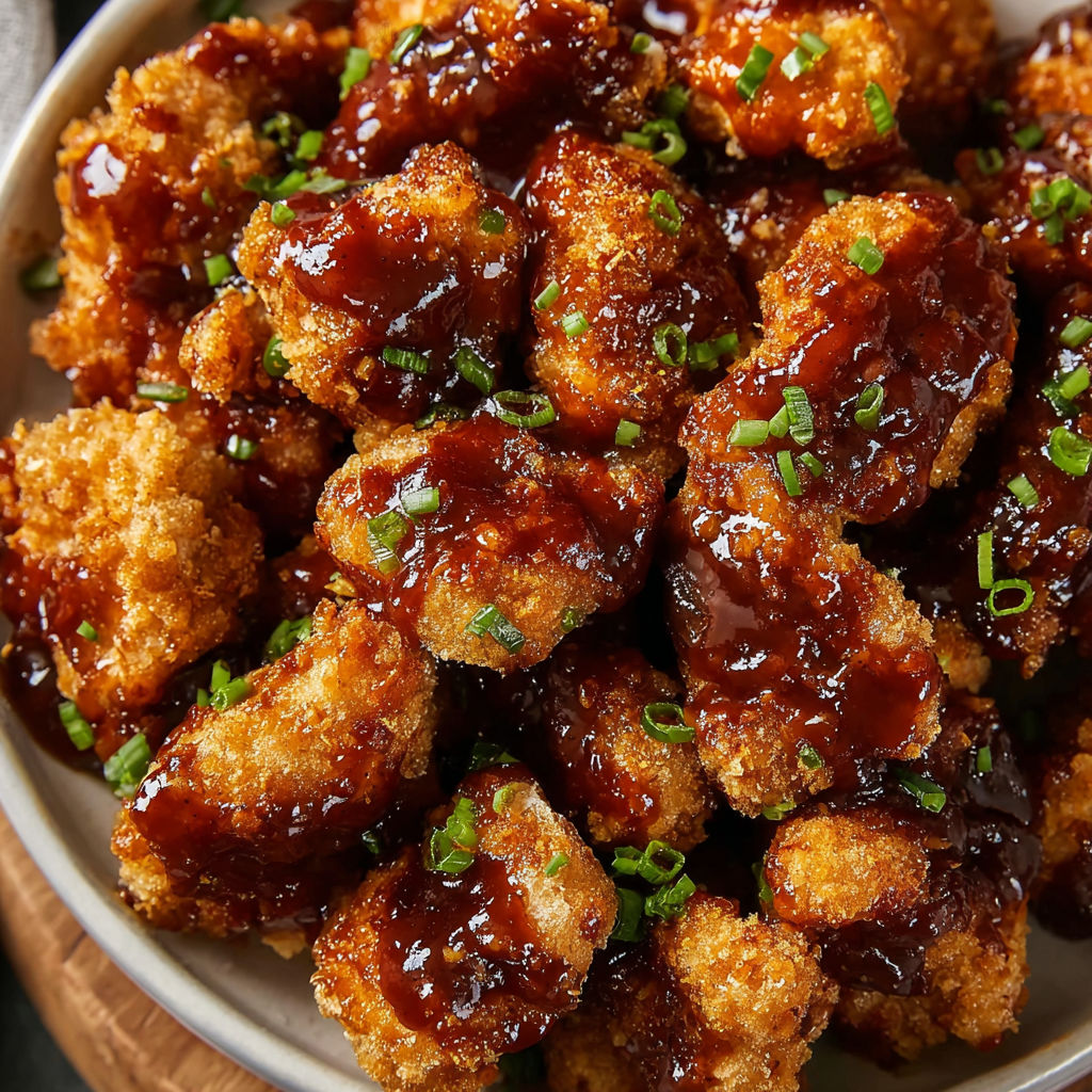 A bowl of chicken wings with a brown sauce, possibly barbecue sauce, and green onions on top.
