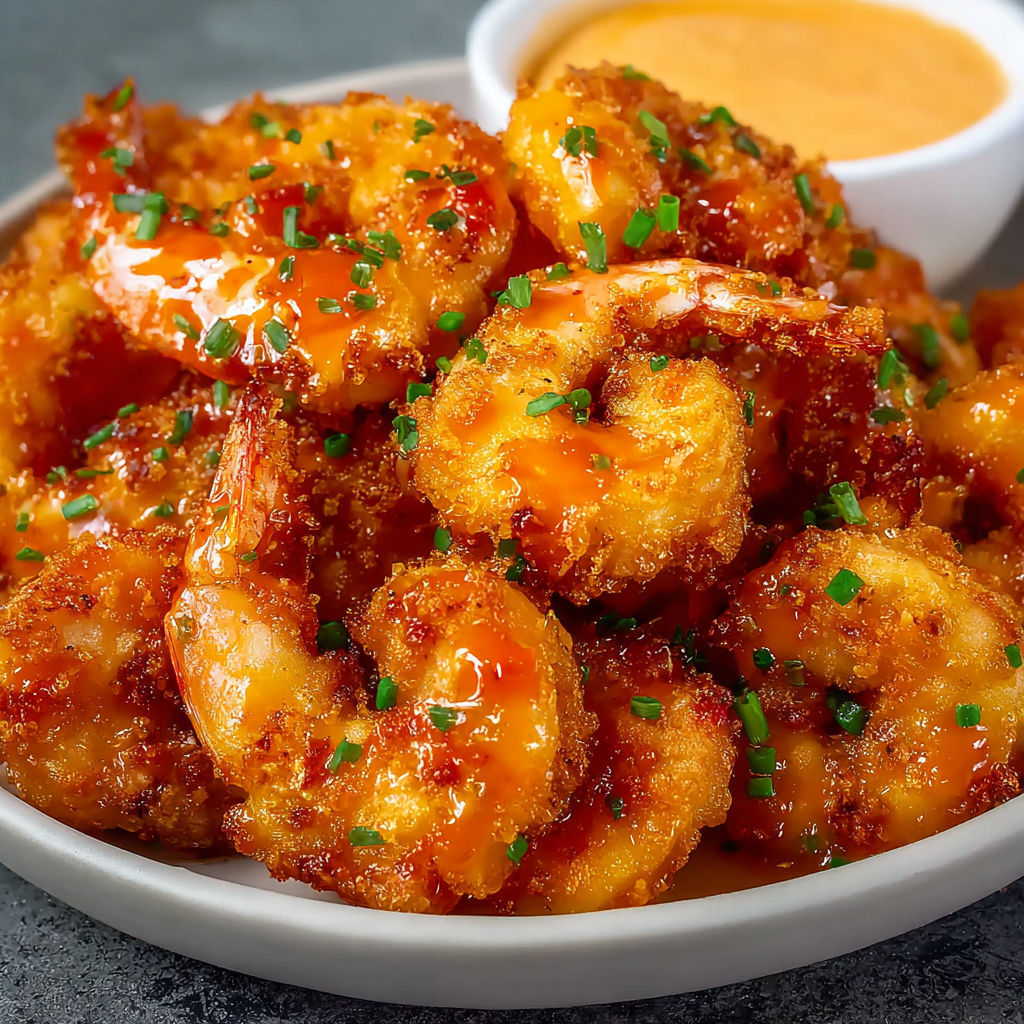 A bowl of shrimp with a dipping sauce.