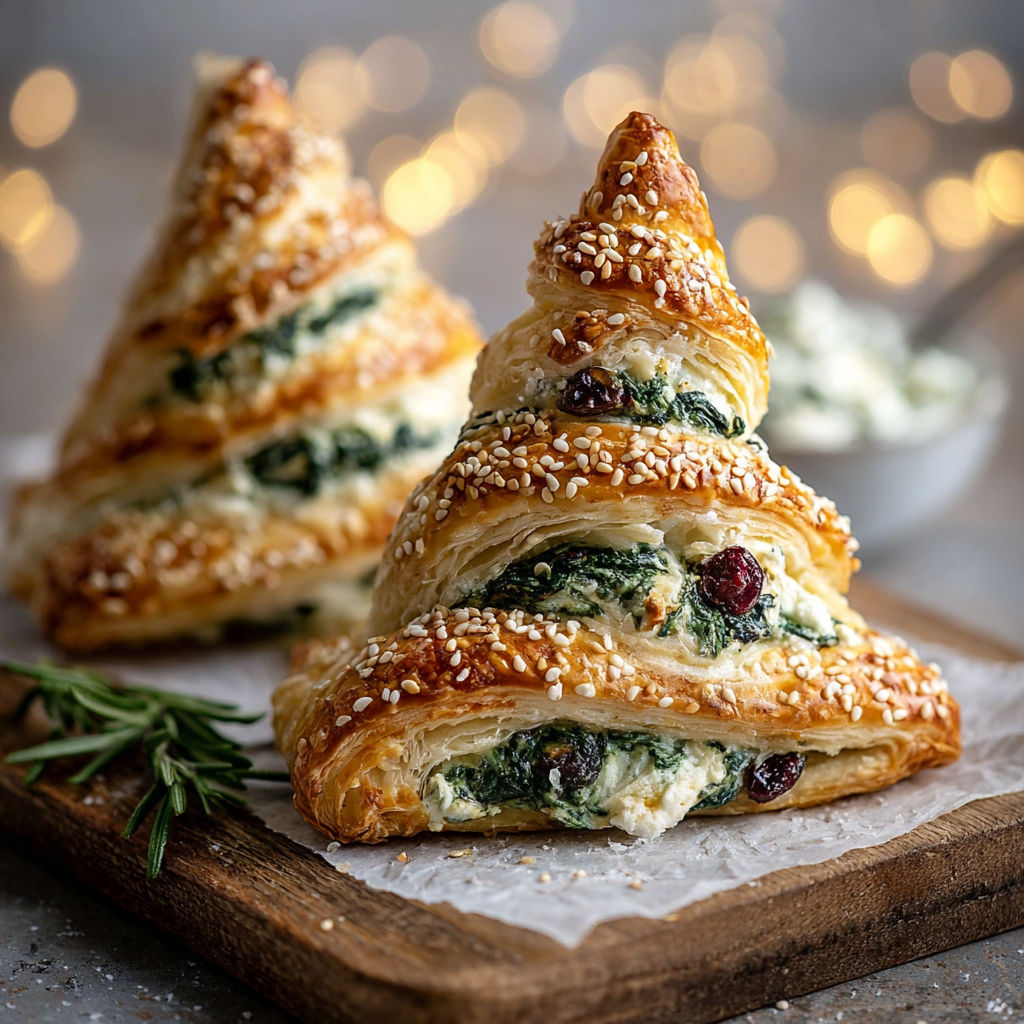 A trio of pastry treats, including a croissant, are arranged on a wooden cutting board, ready to be enjoyed.