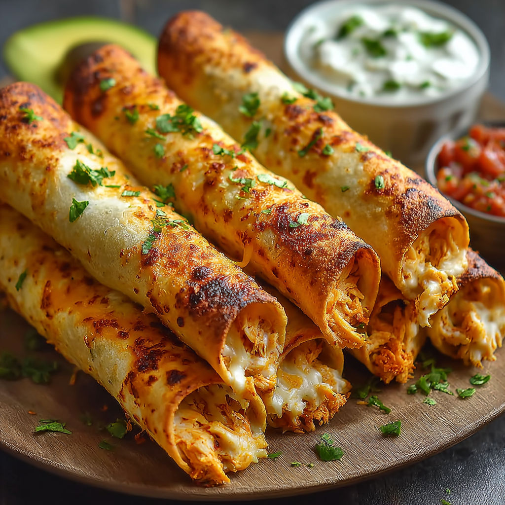 A plate of delicious Mexican food, including burritos and guacamole, is ready to be enjoyed.