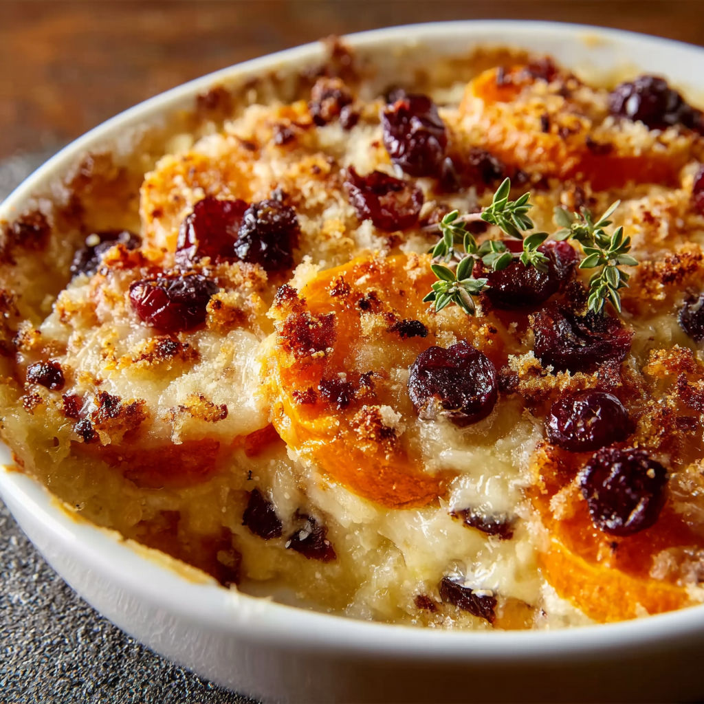 A delicious dessert in a white bowl, topped with a sprig of parsley and orange slices.