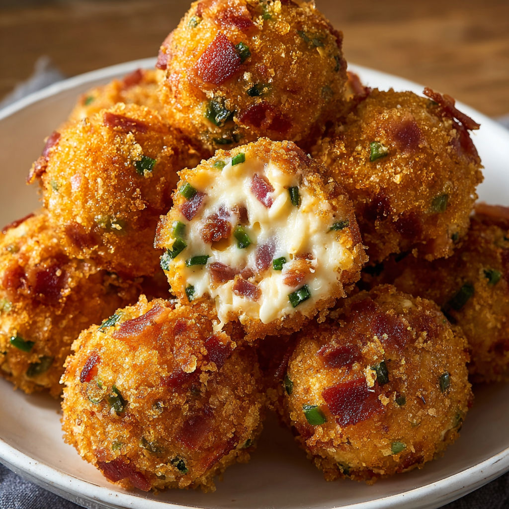 A plate of cheese and bacon covered appetizers.